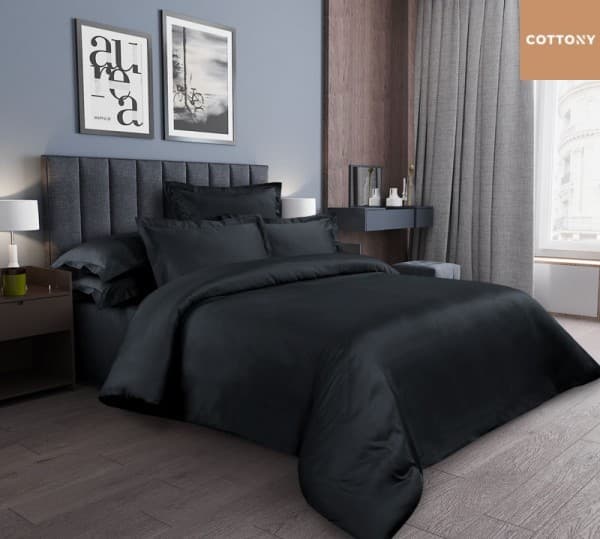 Lenjerie de pat SATIN DE LUX  Black Uniton Euro