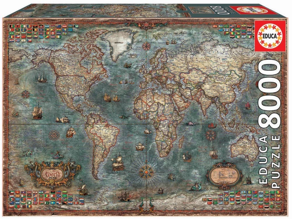 Puzzle Educa 8000 Historical World Map