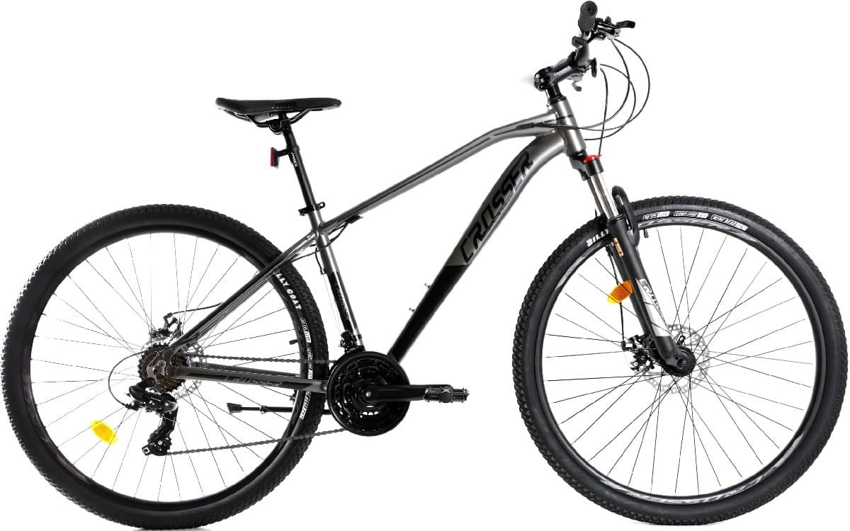 Bicicleta de munte Crosser JAZZ 29/17 (Hidr+Shimano 24s) Gray/Black