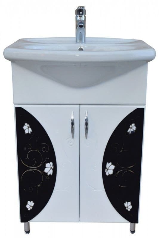 Dulap pe podea S-M Luna 65 Alb-negru