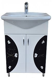 Dulap pe podea S-M Luna 65 Alb-negru