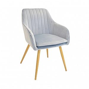 Scaun DP Iris Light Blue+Golden Legs