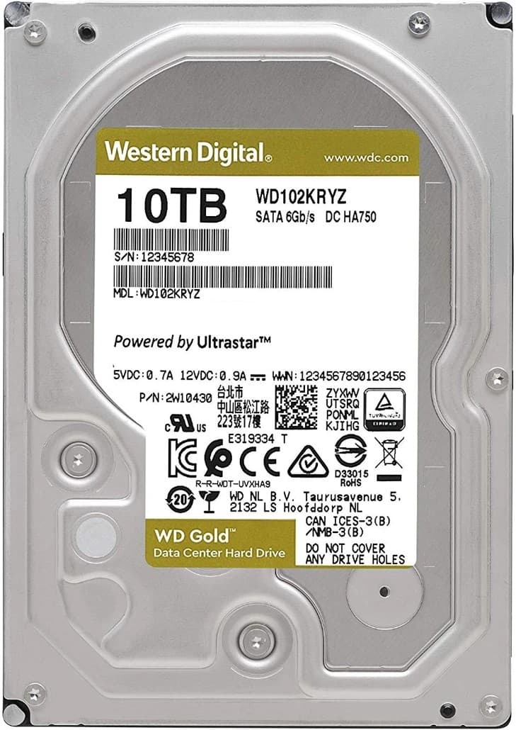 HDD WESTERN DIGITAL Enterprise Class Gold 10Tb (WD102KRYZ)