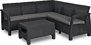 Set de mobila de grădină Keter Corfu Relax Set Graphite/Gray