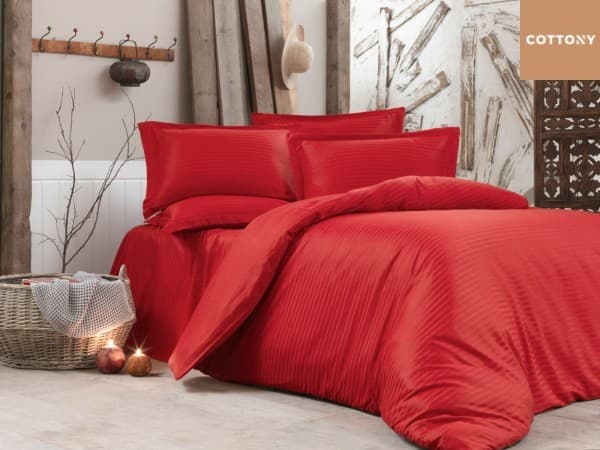 Lenjerie de pat SATIN DE LUX  Red (2 pers.)