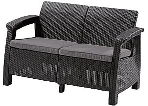 Canapea pentru gradina Keter Corfu Love Seat Graphite/Gray