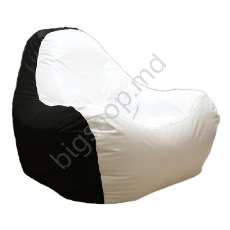 Банкетка Релакс Hi-Poly Medium Black/White