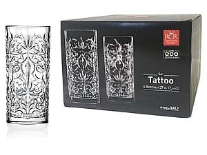 Pahare RCR Tattoo 6 buc. 370 ml