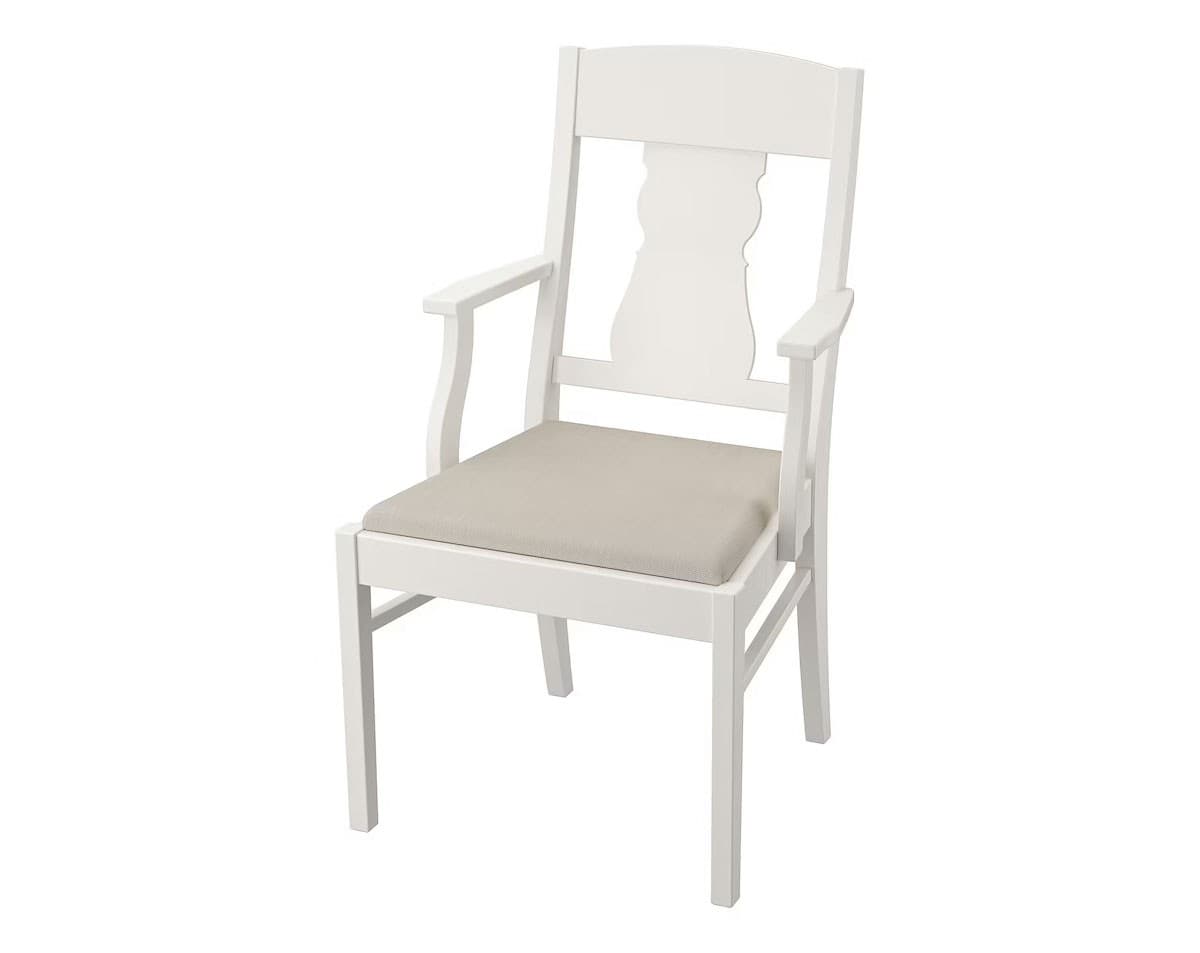 Стул IKEA Ingatorp white/Nordvalla beige