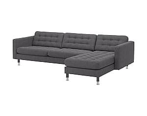 Canapea de colt IKEA Landskrona Gunnared dark grey/metal (4 locuri)