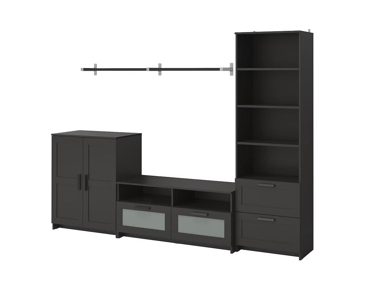 Гостиные люкс IKEA Brimnes / Bergshult black 258x41x190 см