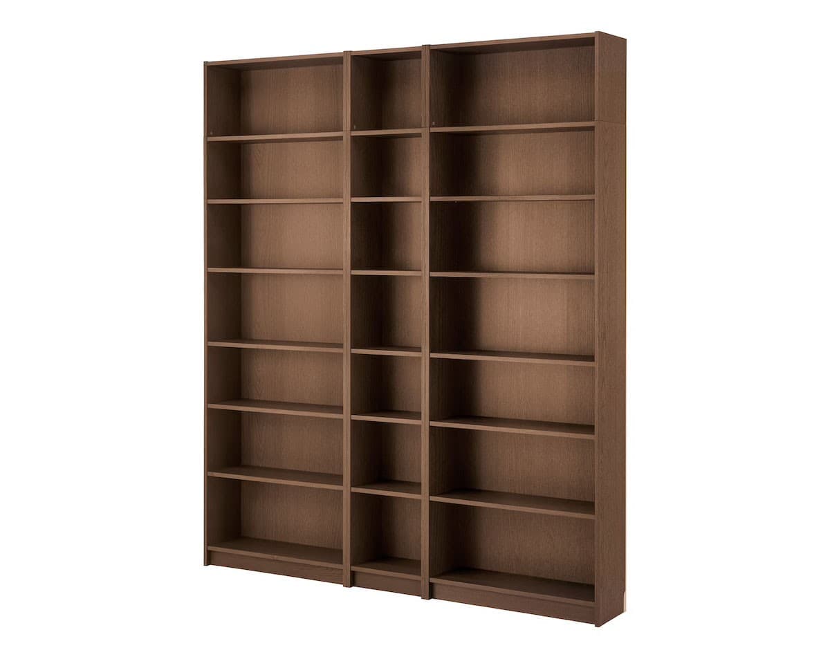 Etajera IKEA Billy brown-ash veneer 200x28x237 cm