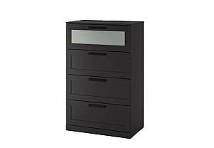 Комод IKEA Brimnes black 78×124 см (4 ящика)