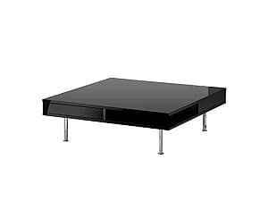 Masa de reviste IKEA Tofteryd glossy black 95×95 cm