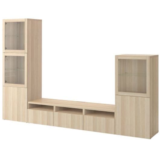 Стенка IKEA Besta Lappviken /White  Oak 300x42x193 см