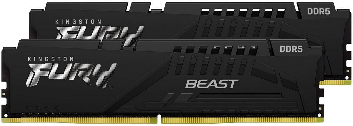 Оперативная память Kingston Fury Beast 32Gb DDR5-4800MHz 2x16Gb Kit (KF548C38BBK2-32)