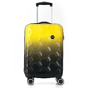 Чемодан CCS 5226 M Black-Yellow