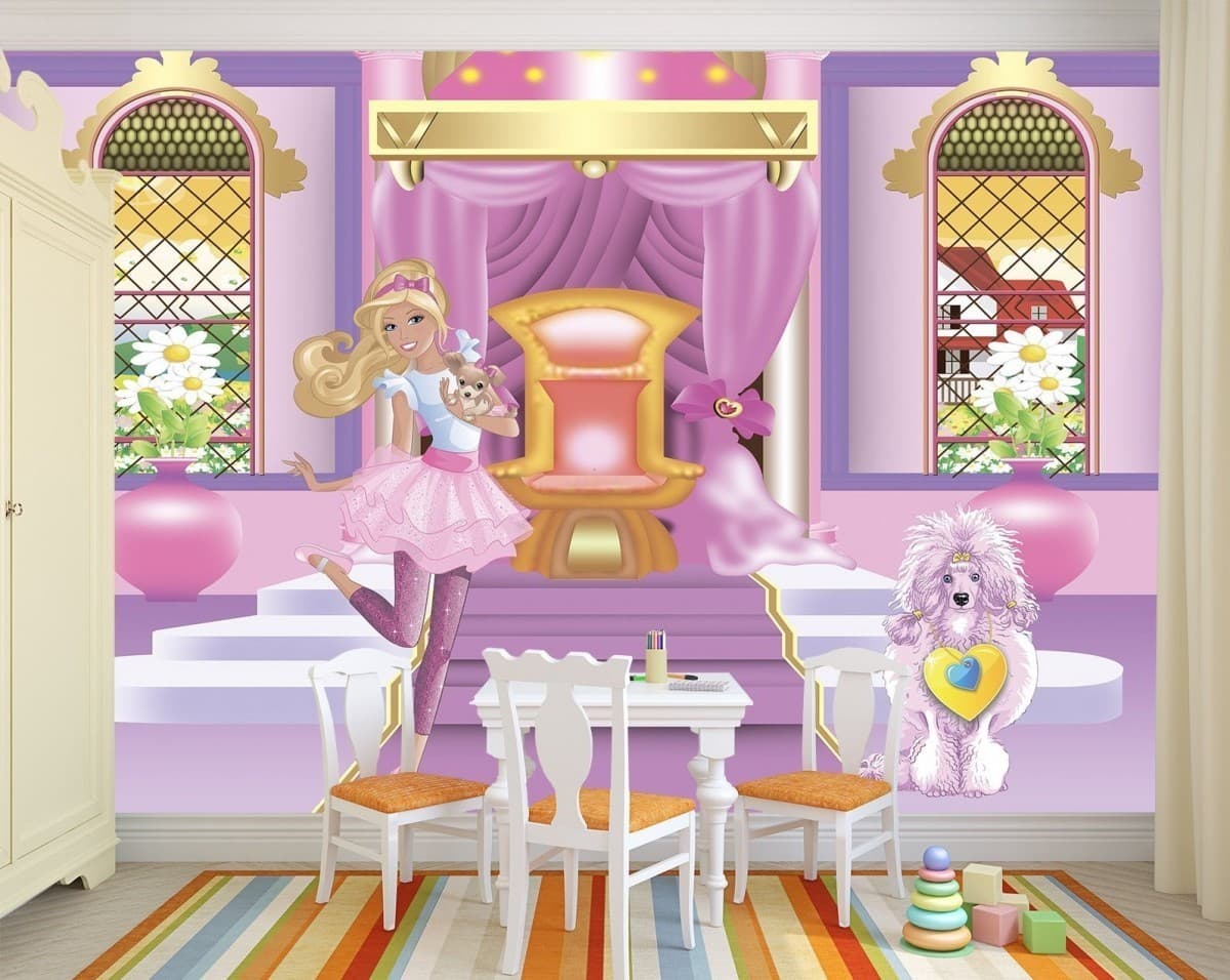 Fototapet 3d Art.Desig Barbie Disney Princess_2