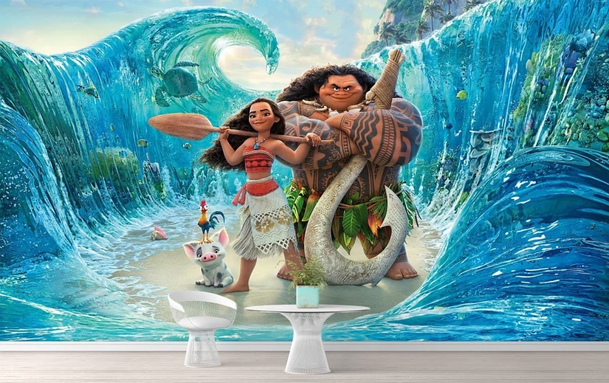 Fototapet 3d Art.Desig Disney Moana și Maui_2