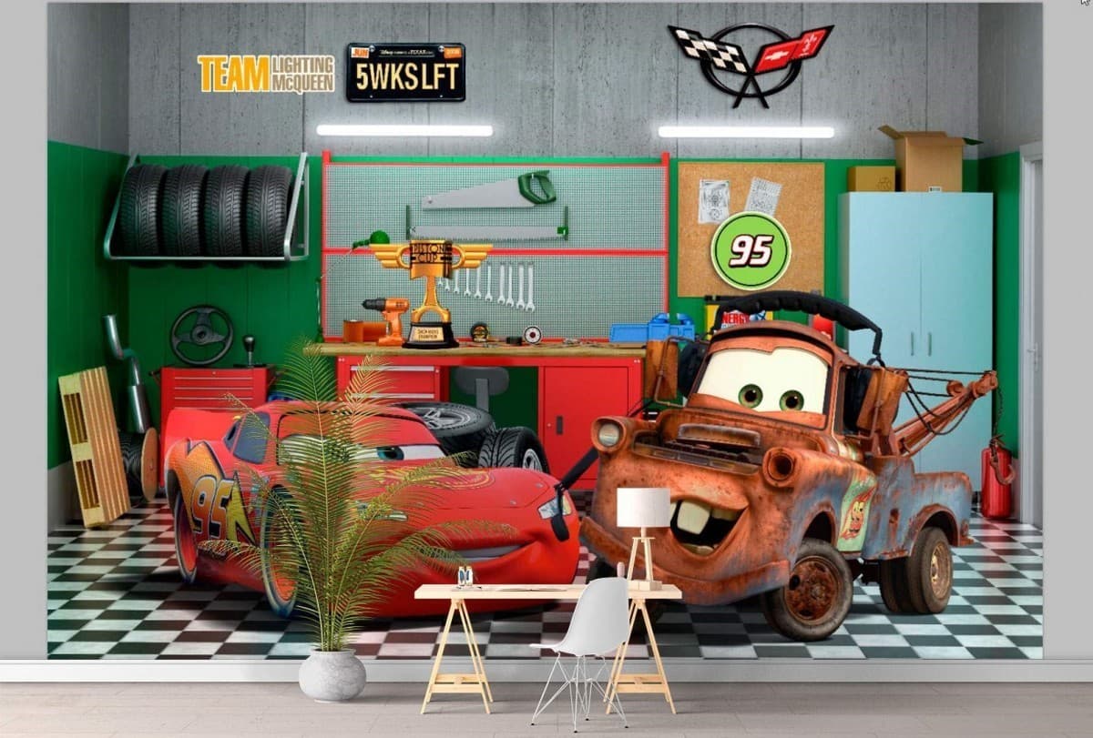 3D Фотообои Art.Desig Тачки в гараже