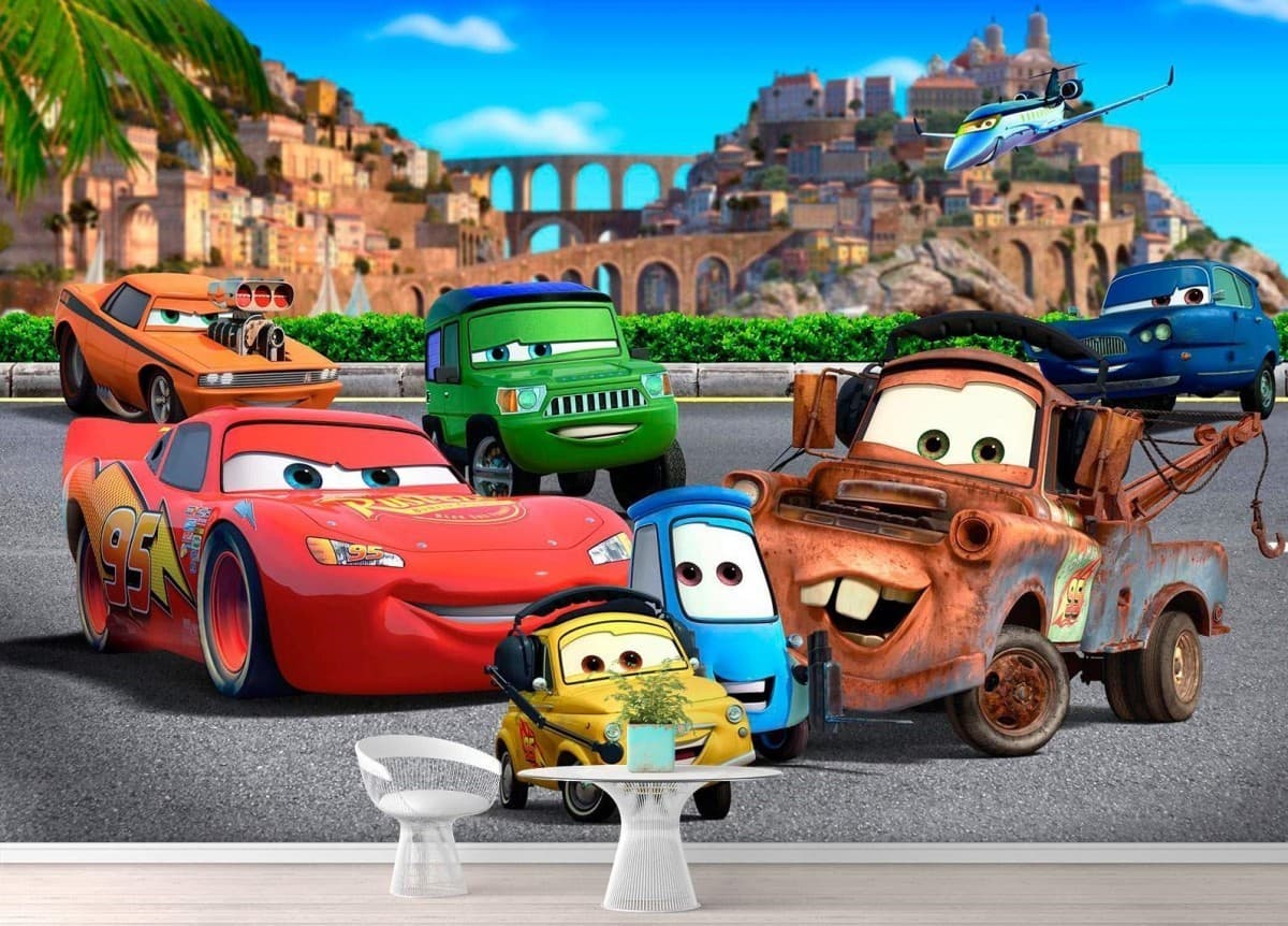 Fototapet 3d Art.Desig Disney Mașini în drum