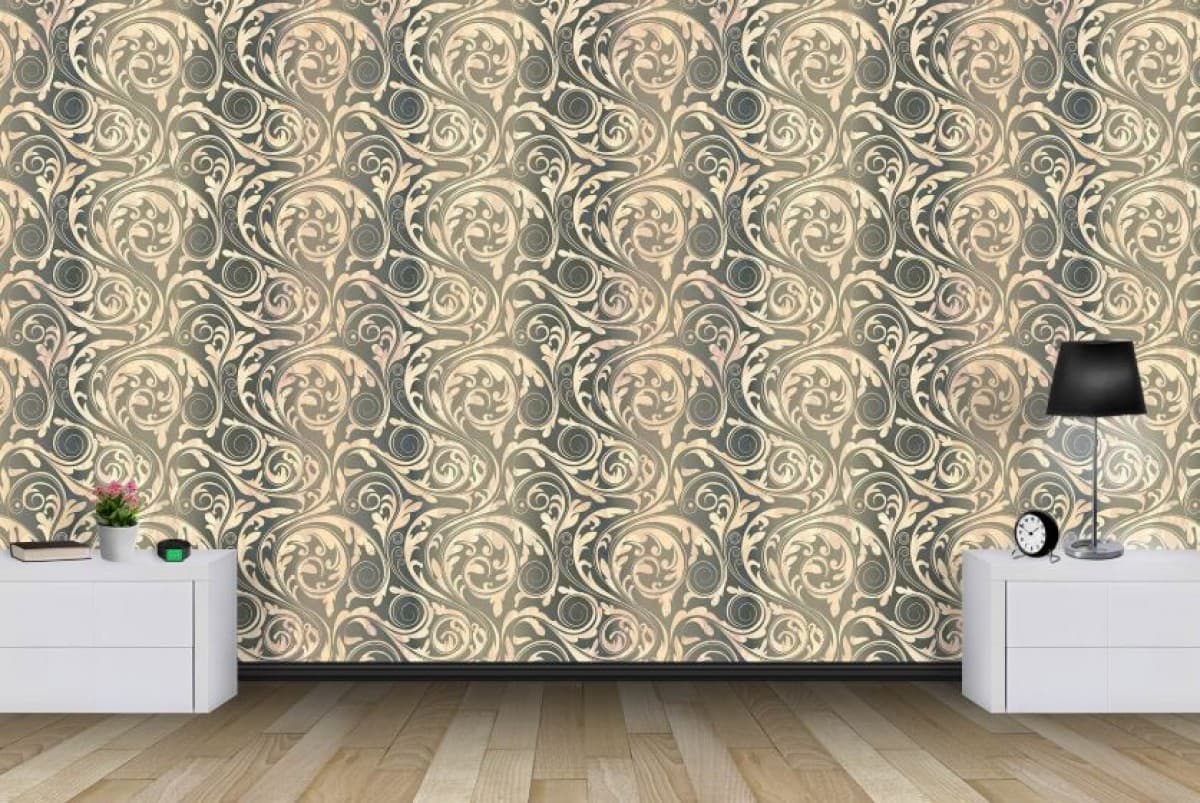 Fototapet 3d Art.Desig Bucle în stil vintage_2