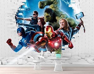 3D Фотообои Art.Desig Супергерои, Marvel 3D эффект