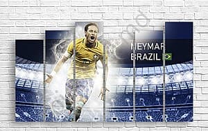 Tablou multicanvas Art.Desig NEYMAR, BRAZILIA