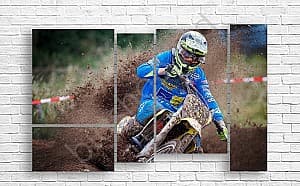 Tablou multicanvas Art.Desig MOTOCROSS, CURSE IN NOROI