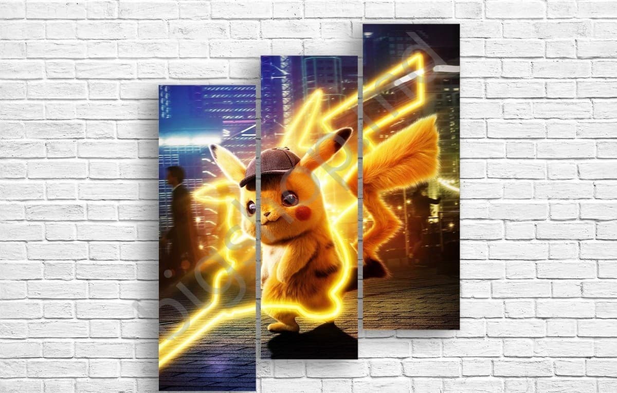 Tablou multicanvas Art.Desig Pokemon Fulger