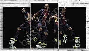 Tablou multicanvas Art.Desig ANDRES INIESTA SPANISH FOOTBALLER, BARCELONA