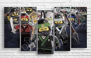 Tablou multicanvas Art.Desig DESEN ANIMAT LEGO NINJA LUPTATORI