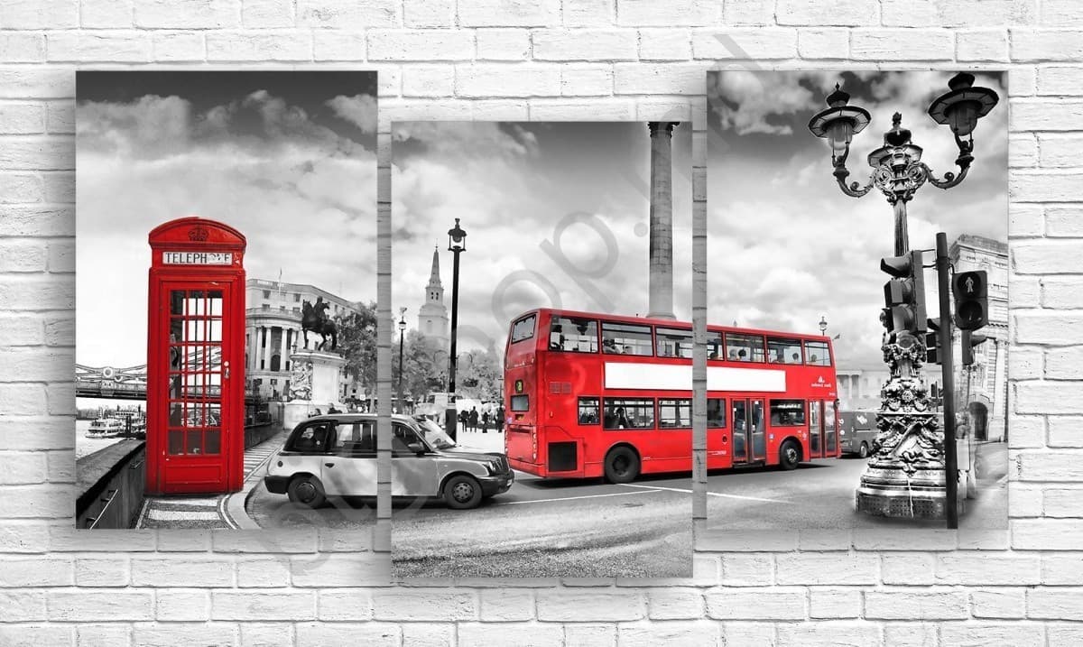 Модульная картина Art.Desig AUTOBUZUL TURISTIC IN LONDRA_2