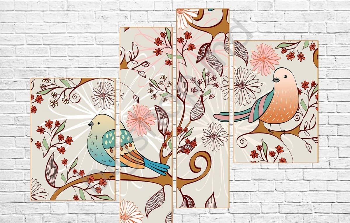 Модульная картина Art.Desig ПТИЦЫ