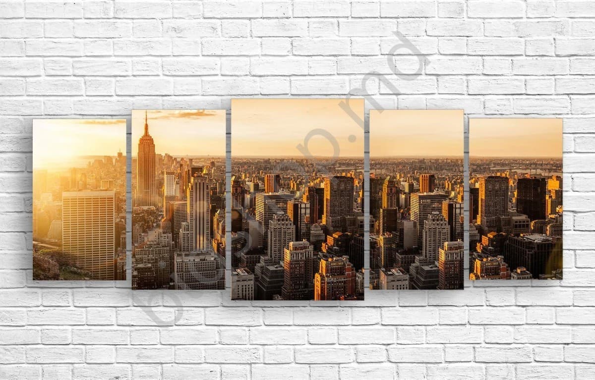 Модульная картина Art.Desig ВИД ГОРОДА С ВЫСОТЫ