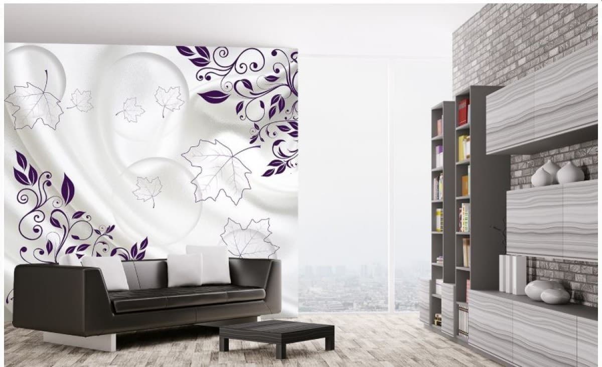 3D Фотообои Art.Desig Завитки на шелке с кругами