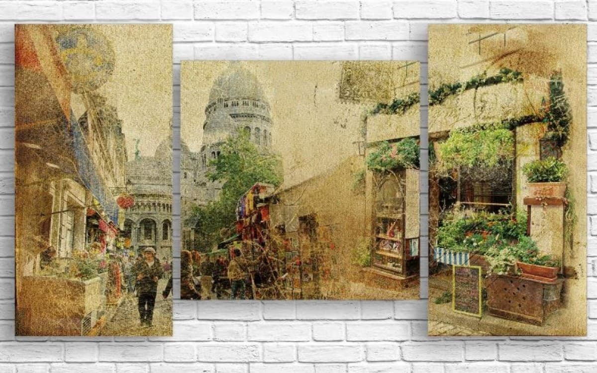 Модульная картина Art.Desig СТАРИННАЯ ФОТОГРАФИЯ ГОРОДА