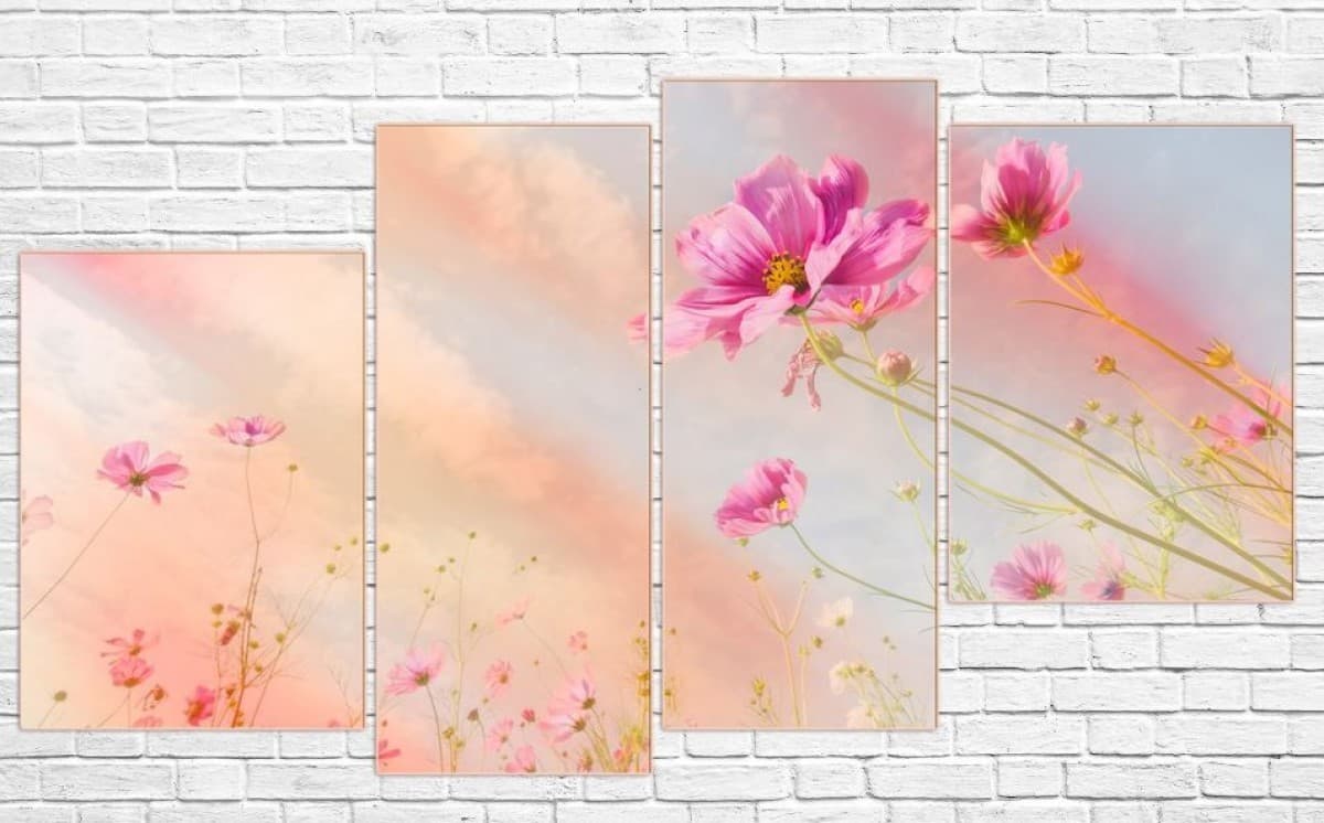 Tablou multicanvas Art.Desig Câmp de flori