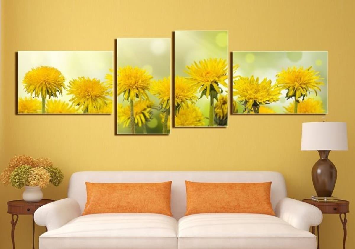 Модульная картина Art.Desig Луг с солнечными цветами