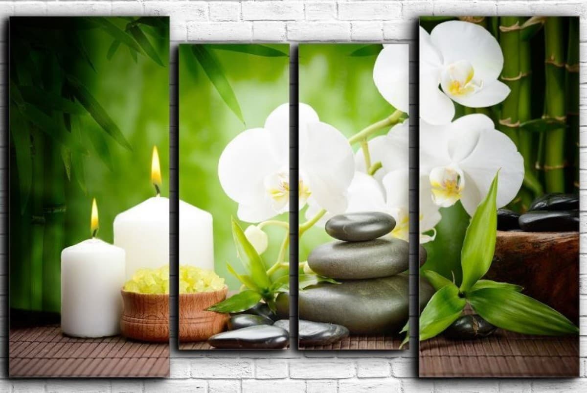 Модульная картина Art.Desig ОРХИДЕЯ И СПА КАМНИ 3