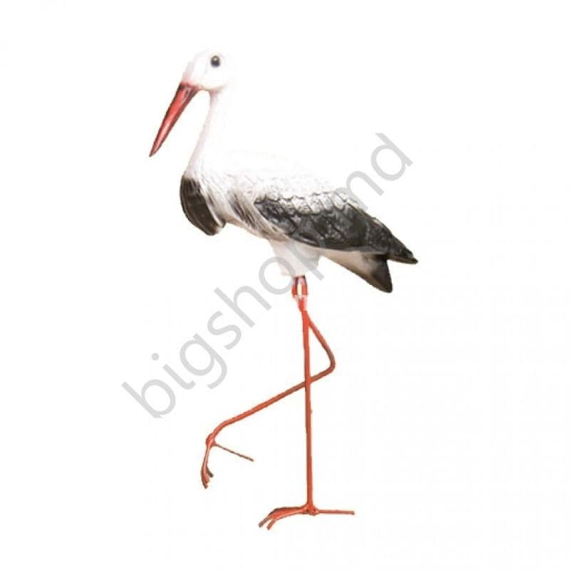 Decor pentru gradina Art Figure Barza pe picior metalic mica (5.143)