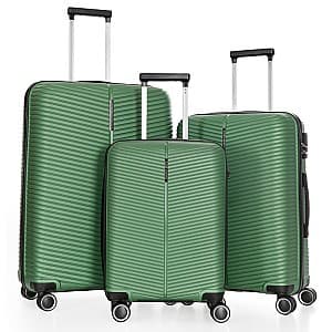 Чемодан CCS 5224 Set Metalic Green