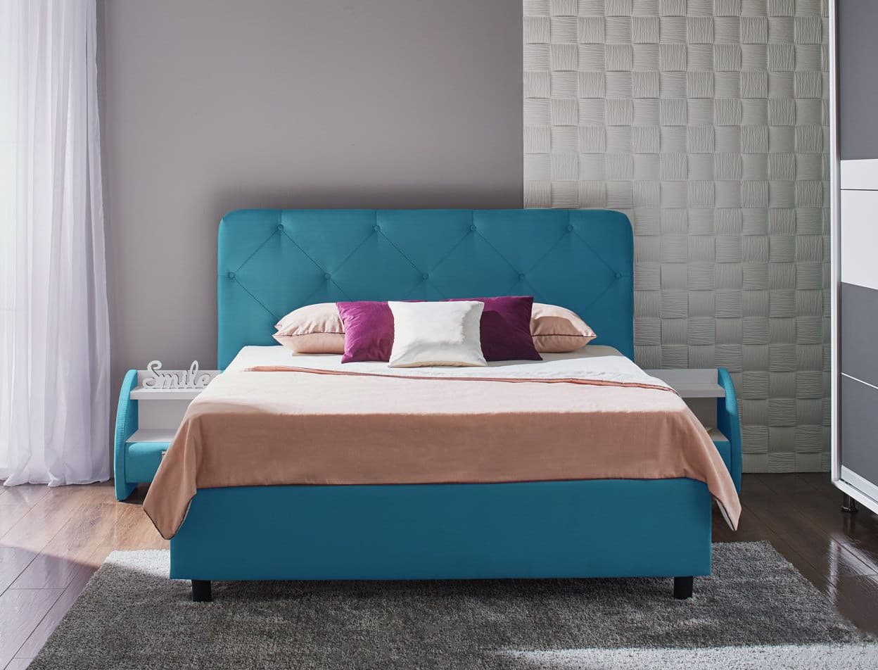 Кровать Ambianta Cristal 1.6 m Turcoaz