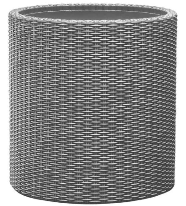  Keter Cylinder Planter L Silver gray