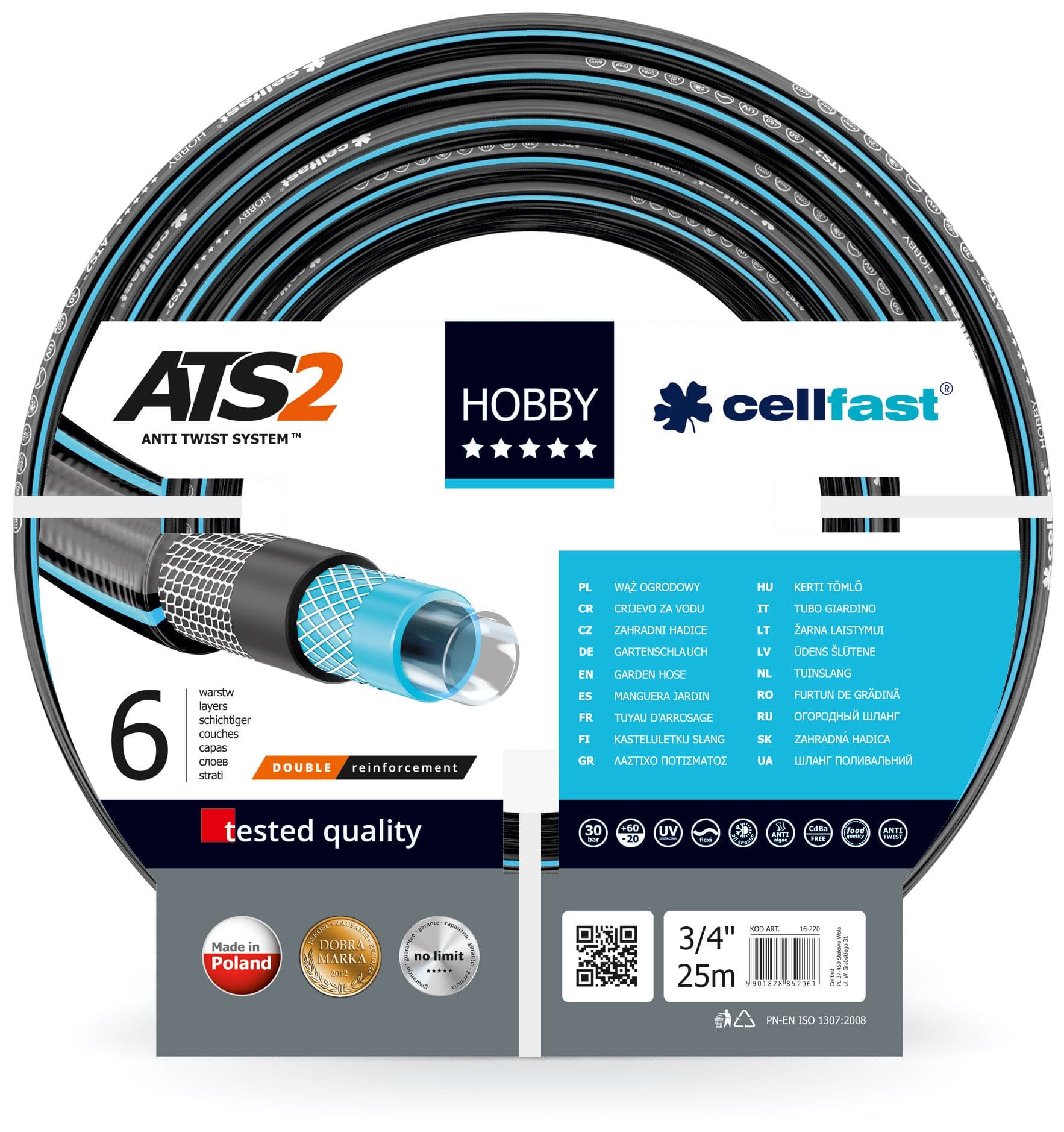 Furtun Cellfast HOBBY ATS2™ D.3/4 (18-22 mm) 16-220/L-25m