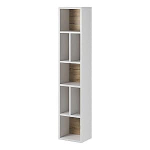 Стеллаж Helvetia Toledo №88 (White Gloss/Sanremo Oak Light)