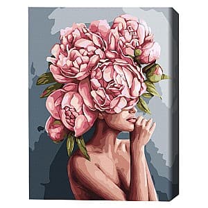 Tablou pe numere BrushMe Atingere de bujori 40×50 сm (fără cutie)