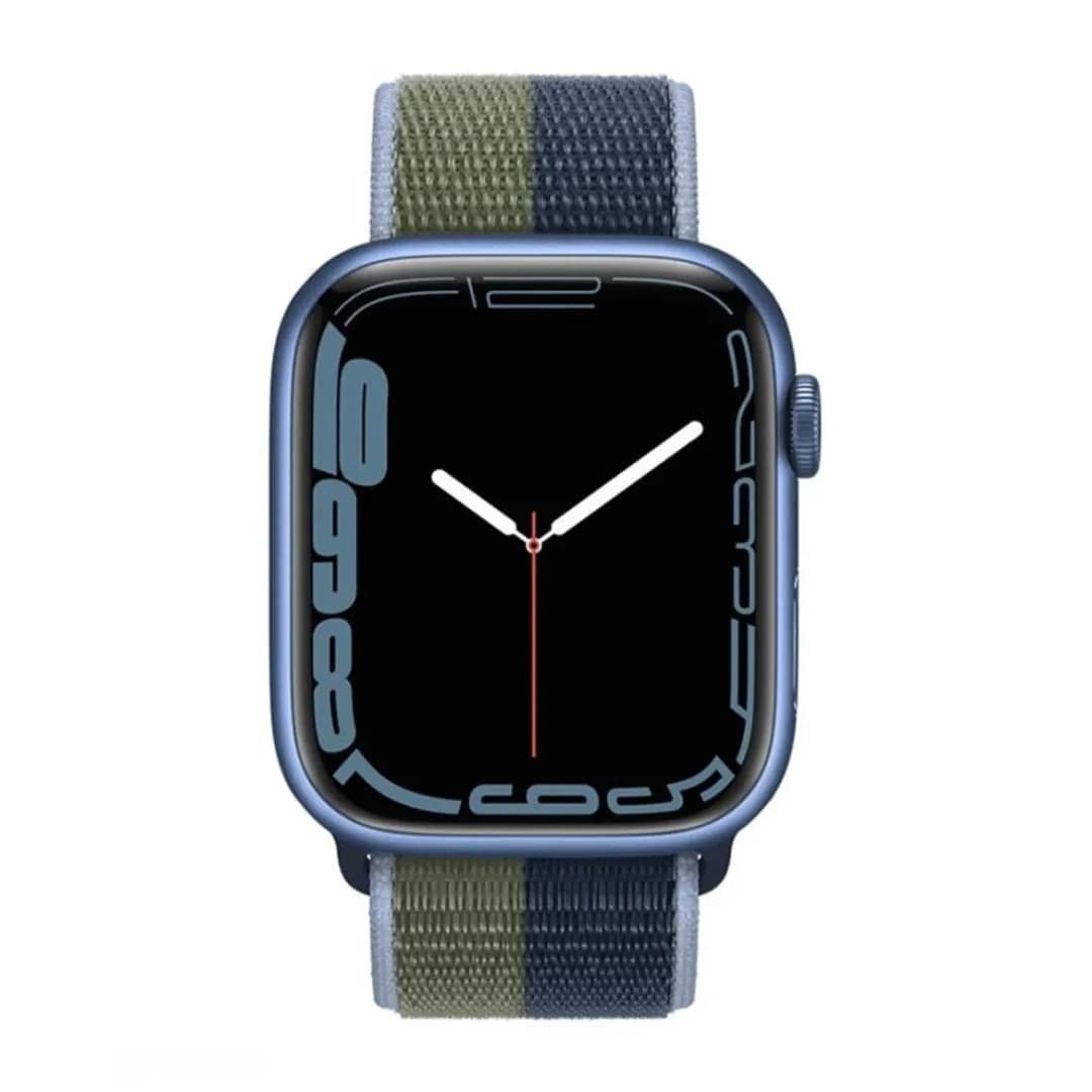 Умные часы Apple Watch Series 7 45mm Abyss Blue/Moss Green Sport Band (MKNR3)