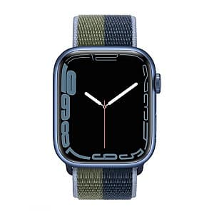 Умные часы Apple Watch Series 7 45mm Abyss Blue/Moss Green Sport Band (MKNR3)