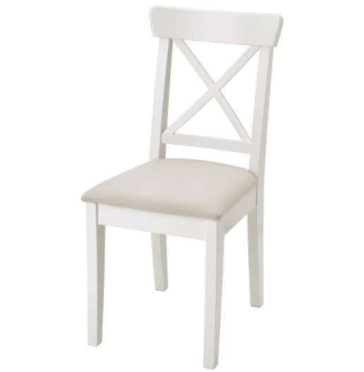 Стул IKEA Ingolf  White/Hallarp beige